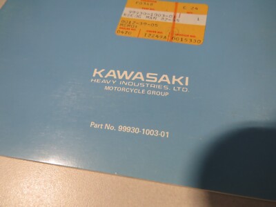 Kawasaki Factory Model Recognition Manual 82~85 Model 99930-1003