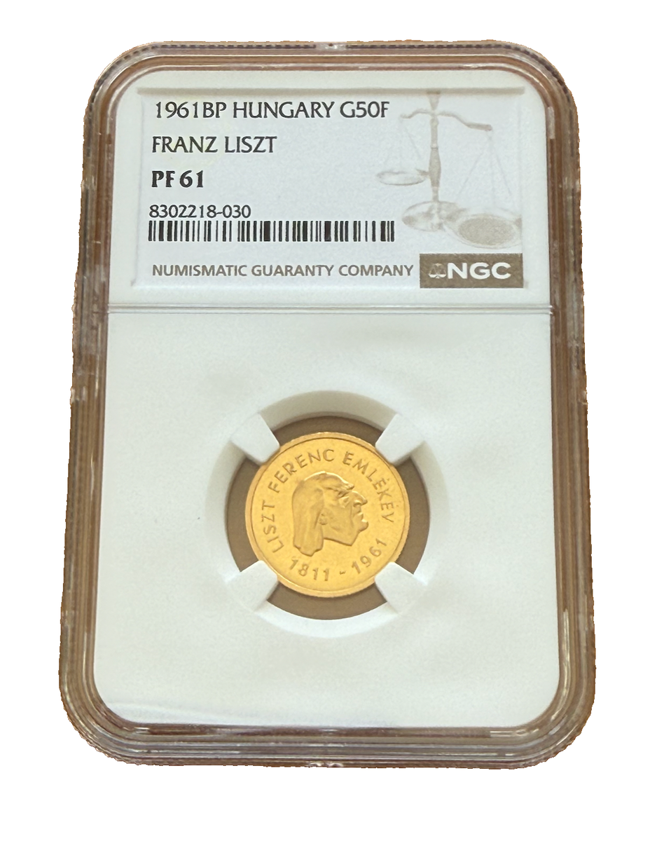 Hungary 1961 BP Gold 50 Forint NGC PF61 Franz Liszt | eBay