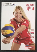3716 Lisa Rühl SC Potsdam Bundesliga Siatkówka Damska Karta z autografem