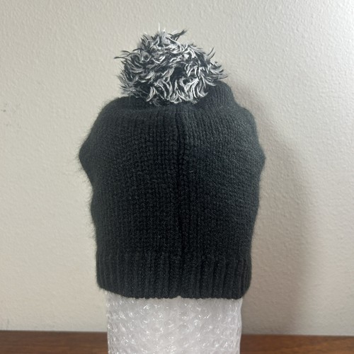 Penguin Beanie Hat Cap Girls Black White Youth Knit Kids One Size Knitted - Picture 3 of 7