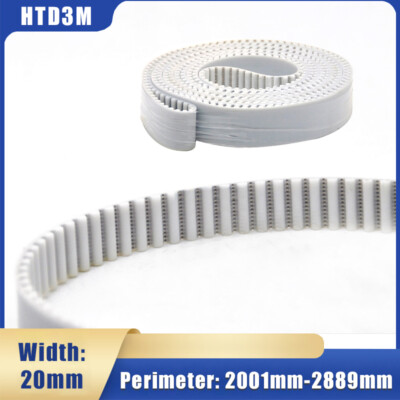 Zahnriemen Perimeter 2001-2889mm PU Stahldraht Antriebsriemen Breite 20mm HTD3M
