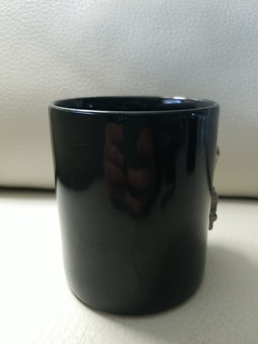 Golf Club Bag Coffee Mug cup 3D Pewter Emblem Black Ceramic Golfer - Picture 5 of 8