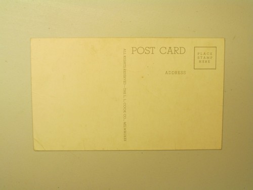 K2676 Postcard Comic Risque fat lady bent over This is All Folks but will write - 第 2/2 張圖片