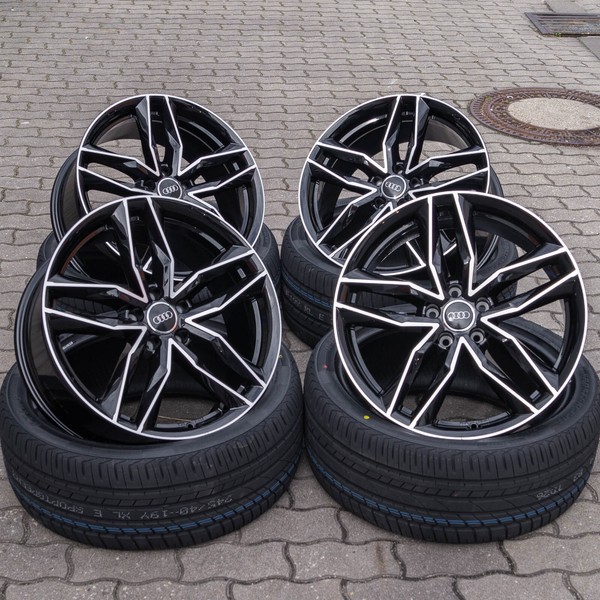 18 Pollici Cerchi RS3 Per Audi A3 S3 8P 8V Gy Tfsie Q2 SQ2 Q3 8U Nero Lucidato-image