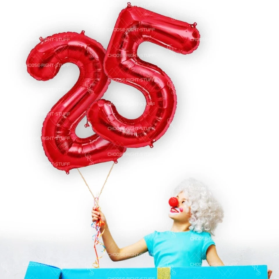 40" INCH Giant Foil Number Large BIG Balloons Ballons Baloons BALLOONS party UK  - Изображение 4 из 4