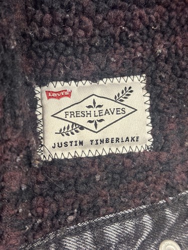 Chaqueta Levis Para Hombre Pequeña Negra Hojas Frescas Justin Timberlake Denim Sherpa Grande E* - Imagen 10 de 11