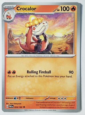 Crocalor 024/182 - NM / M - Paradox Rift Pokemon Card $2 Combined
