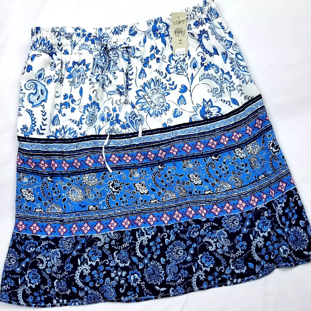 Blue skirt cheap loft