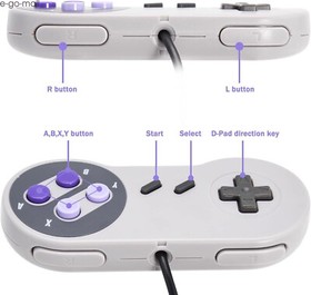 2 Pack Retro Wired Controller for  Nintendo Super Entertainment System Super NES