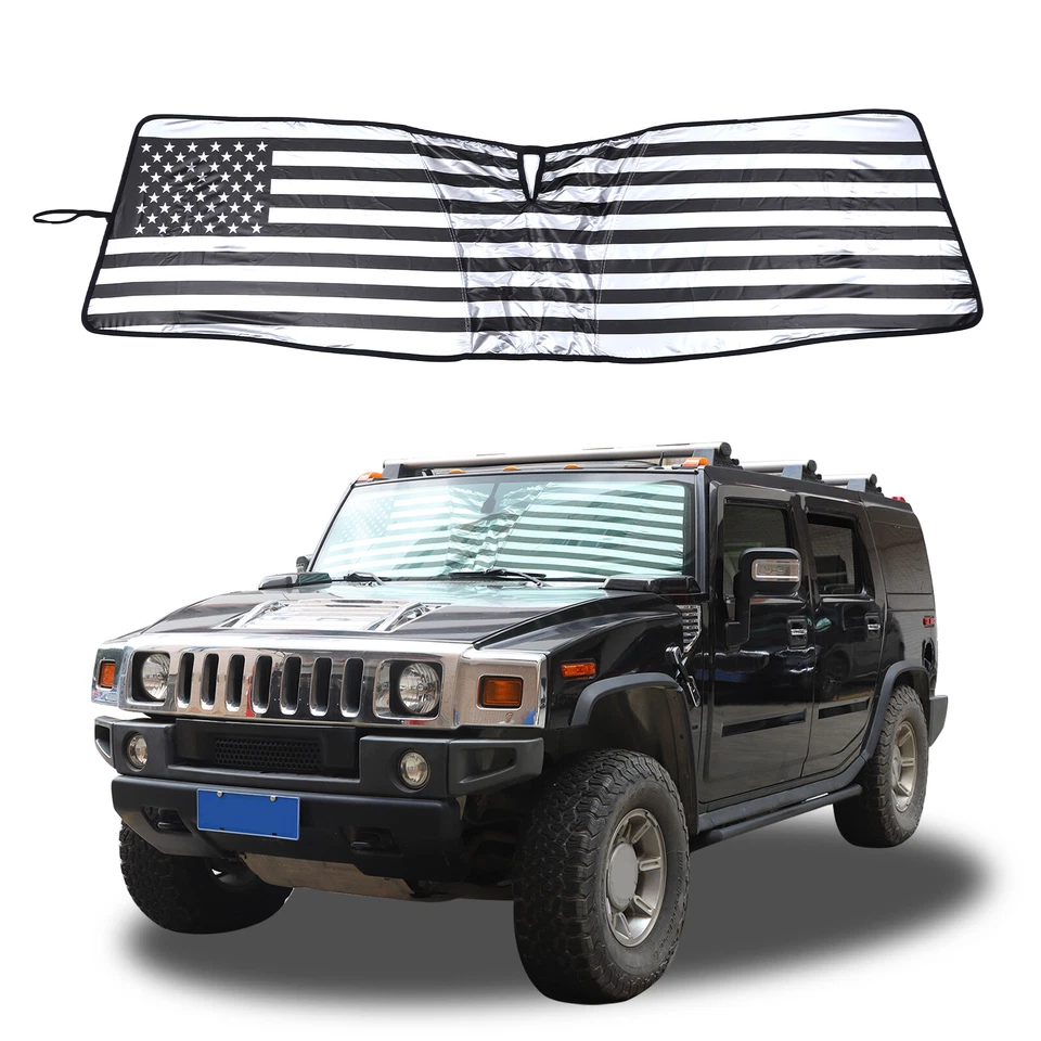 Автомобильный козырек на лобовое стекло солнцезащитный козырек сделанный на заказ солнцезащитный козырек с сумкой для Hummer H2 03-07 - Изображение 2 из 4