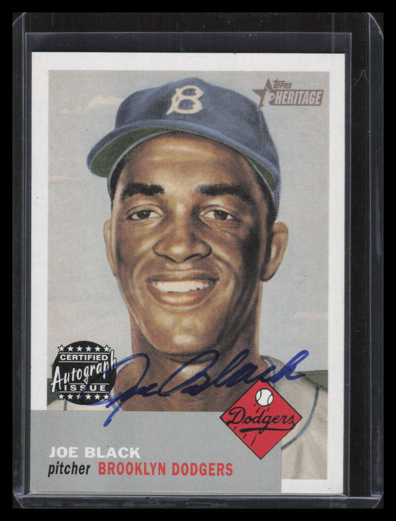2002 Topps Heritage Real One Autographs ROJB Joe Black Auto