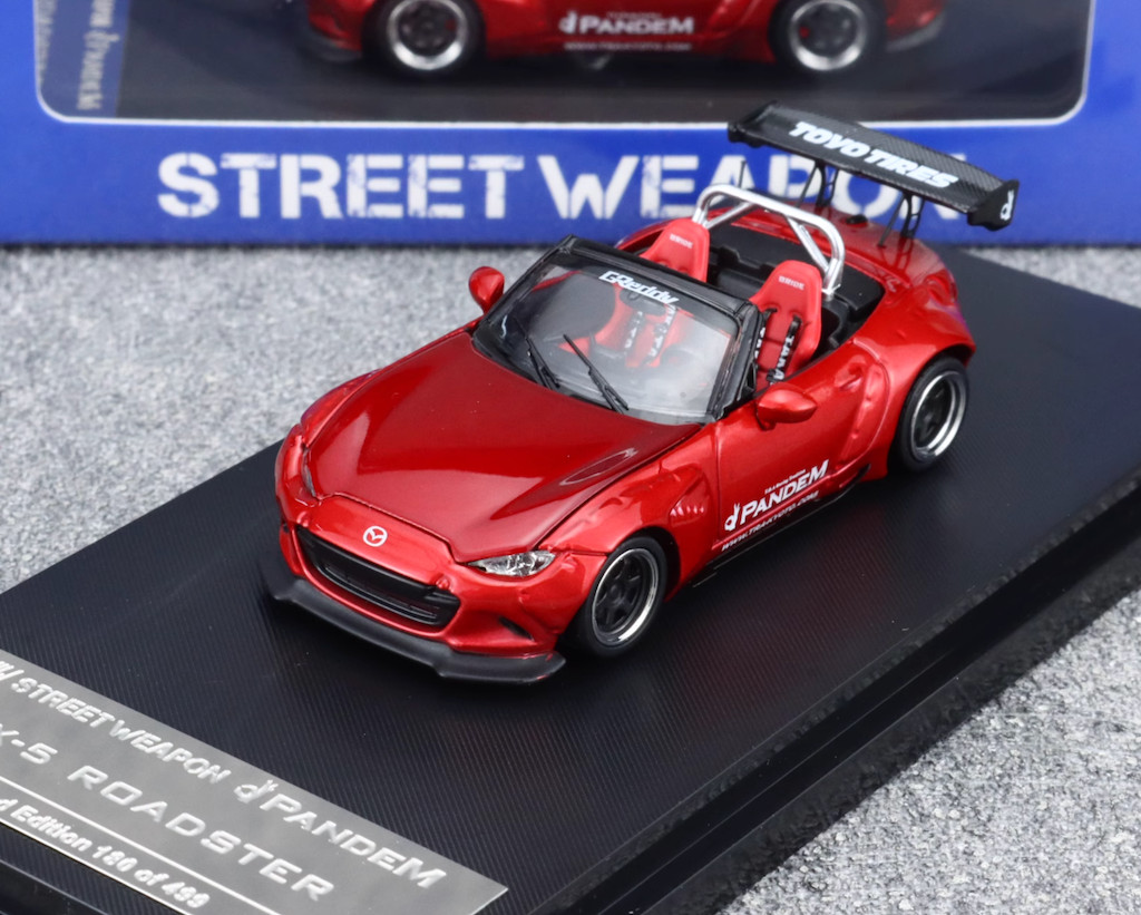 EY SW 1:64 JDM Red Miata MX5  Convertible Sport Model Diecast Display Car