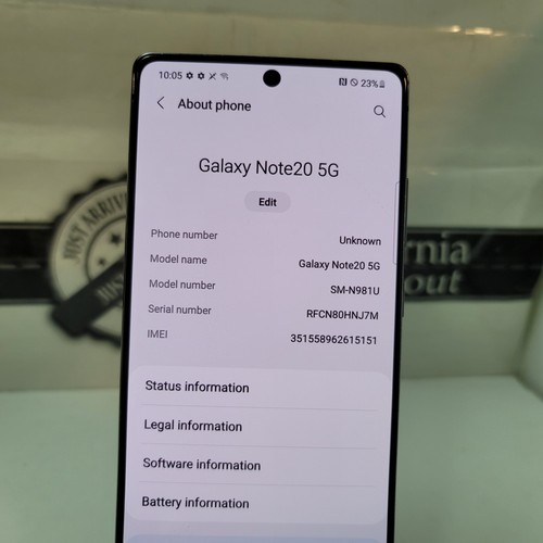 Samsung Galaxy Note 20 5G/ 128GB ( AT&T ) good condition (1027) - Afbeelding 3 van 7