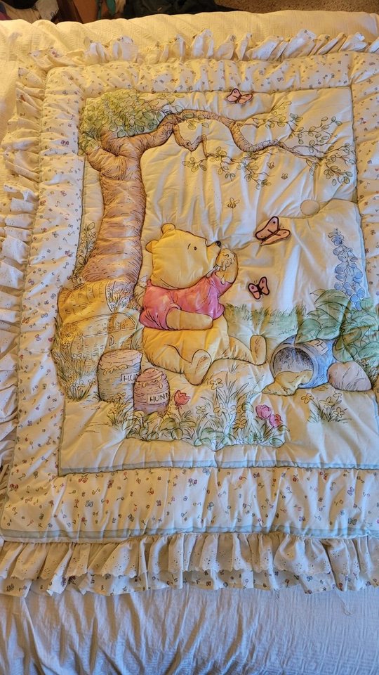 Vtg 1997 Red Calliope Disney Classic Pooh Nursery Bedding Set Comforter
