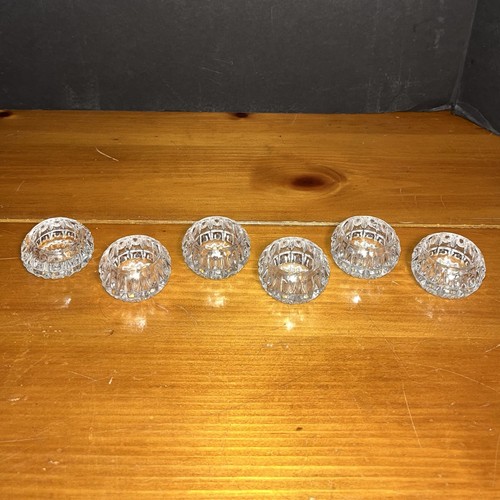 6er Set Vintage Kristallglas Offen Salzkeller Salz Dip Becher Dips Becher - Bild 8 von 10