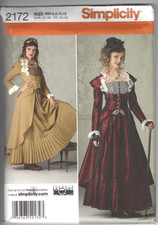2172 SIMPLICITY - Steampunk/Victorian COSTUME: CORSET SKIRT JACKET - Sz6/8/10/12