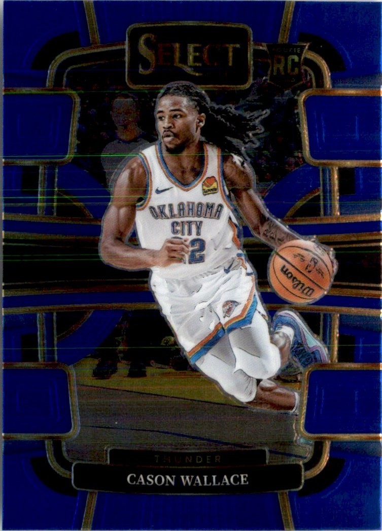 Cason Wallace 2023-24 Panini Select Blue Retail RC #88 Oklahoma City Thunder
