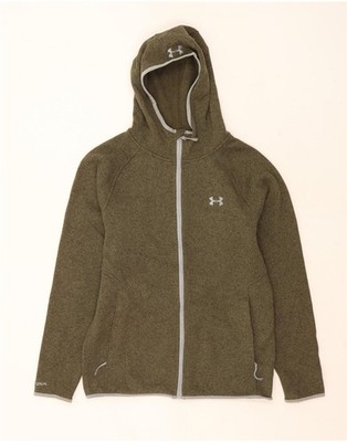 Under Armour Herren Zip Hoodie Pullover Large Grün Gefleckt DL05