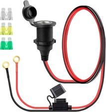 3.3 Ft 12v Fixed Thread Power Outlet 12v Female Cigarette Lighter Socket 12 Aw