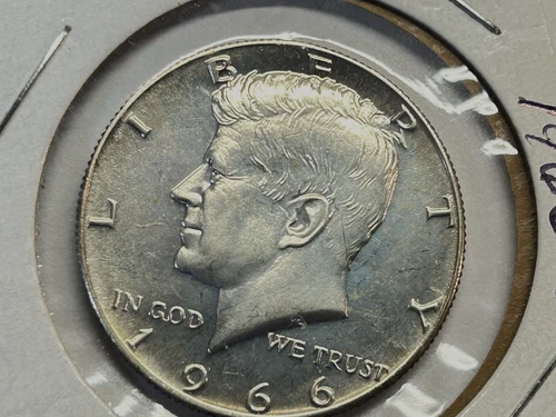 1966 Kennedy 40% Silver Half Dollar GEM BU.