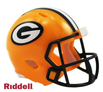 Green Bay Packers Pocket Pro Riddell NFL Helmet Speed Style