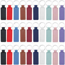 30 Pcs Leather Keychain Blanks for DIY Craft - Engraving Blank Sublimation