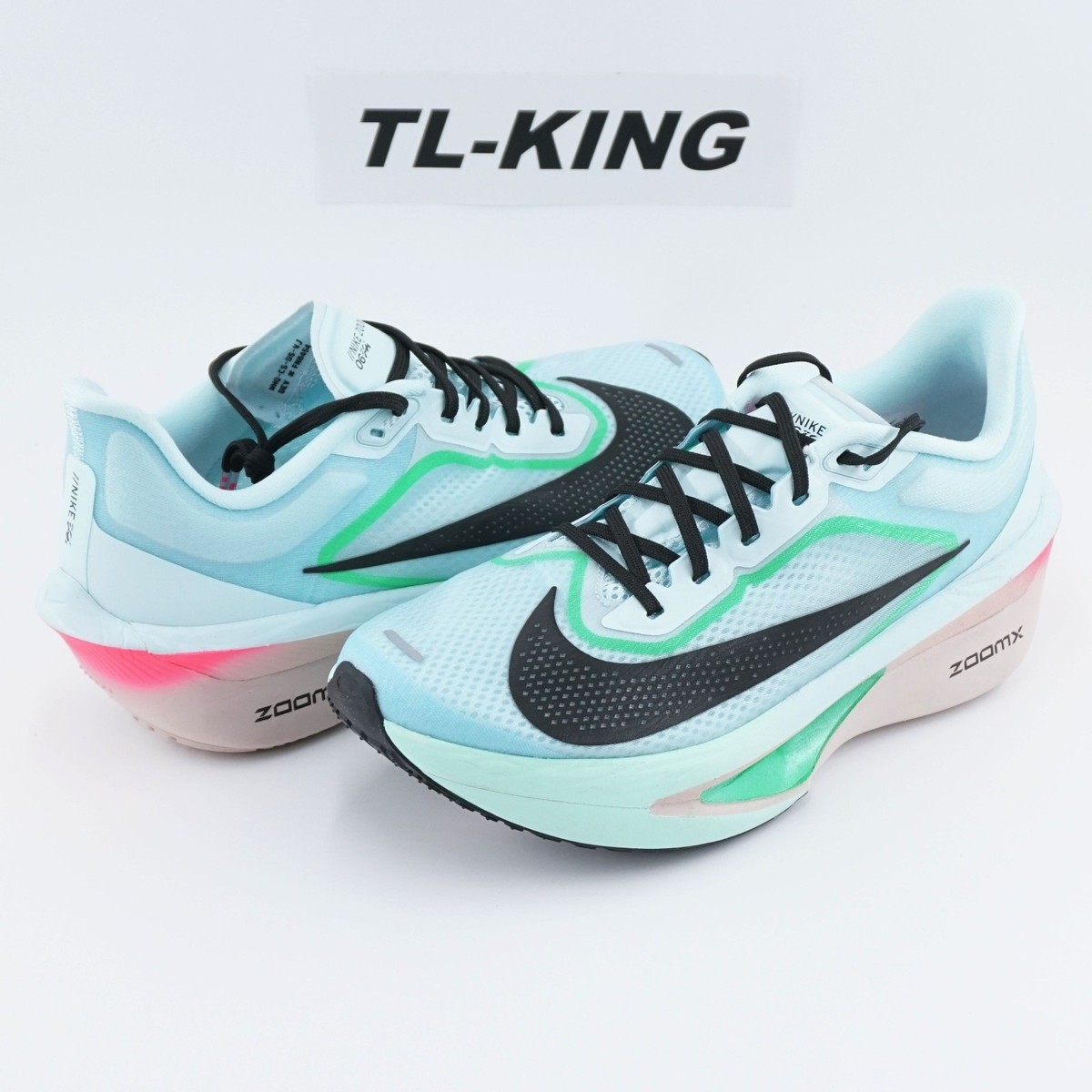 Nike Zoom Fly 6 Running ZoomX Glacier Ice Hyper Pink Green Shock