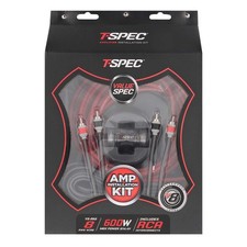 T-SPEC V8 8 AWG 100 OFC OXYGEN FREE COPPER 600W AMPLIFIER WIRING KIT w/ RCA