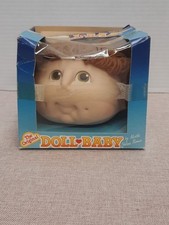 THE ORIGINAL DOLL BABY HEAD BROWN HAIR VINTAGE 1984 Still In Damaged Box