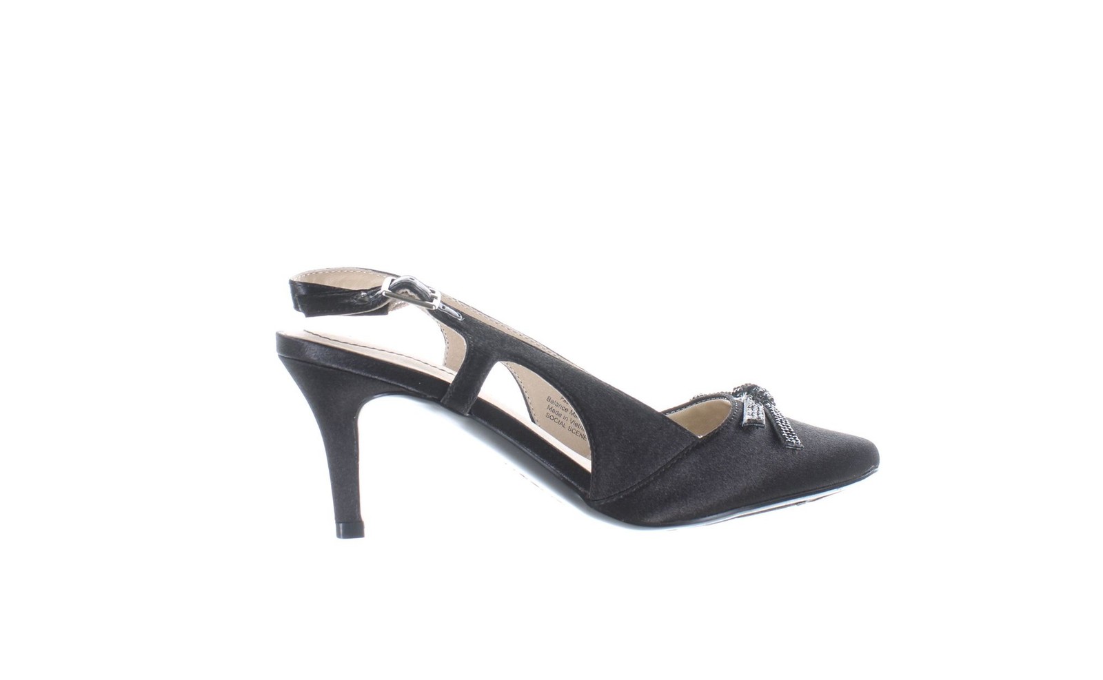 LifeStride Women's Black Wide Width Slingback Heels Size 6.5