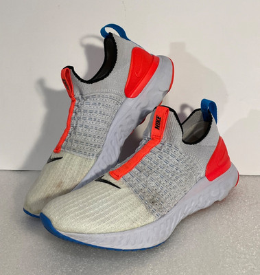NIKE WOMENS SIZE 10 REACT PHANTOM RUN FLYKNIT 2 SAIL GREY ORANGE DV2179-001