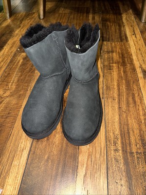 UGG 1016501 Women Mini Bailey Bow II -black-Winter Boot US Size 9