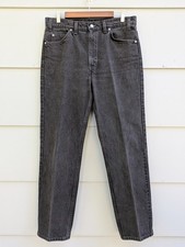 VTG Levi's Orange Tab 505 Jeans Men's 34x30 Black USA Made Straight Leg Denim