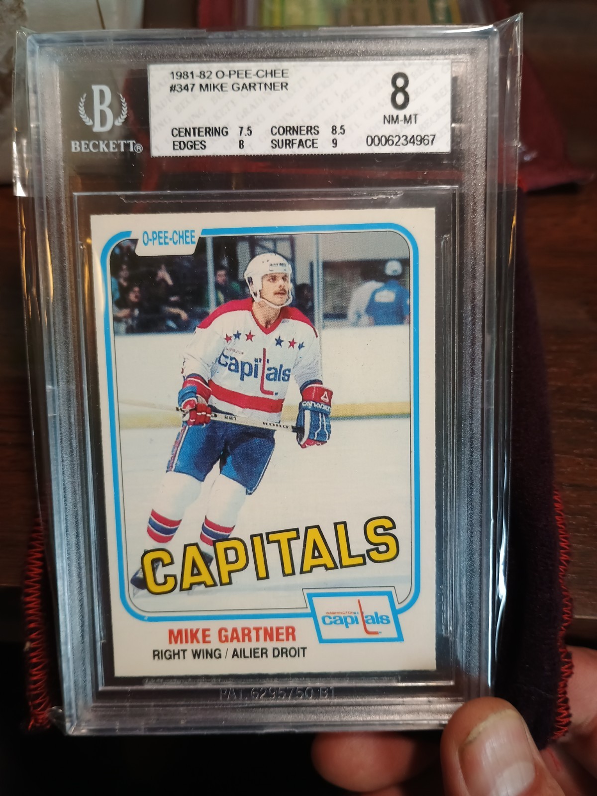 1981-82 O-PEE-CHEE #347 MIKE GARTNER BVG 8