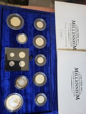 Coin Silver Proof Millennium 13 Coin 2000 Set Maundy money Royal Mint