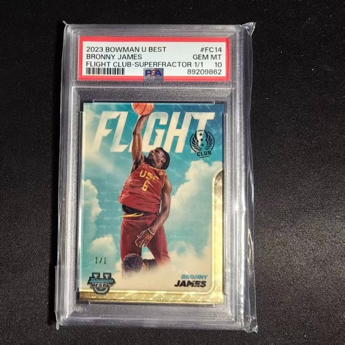 🏀KD 2023-24 BOWMAN U BEST FLIGHT CLUE SUPERFRACTOR 1/1 BRONNY JAMES PSA10