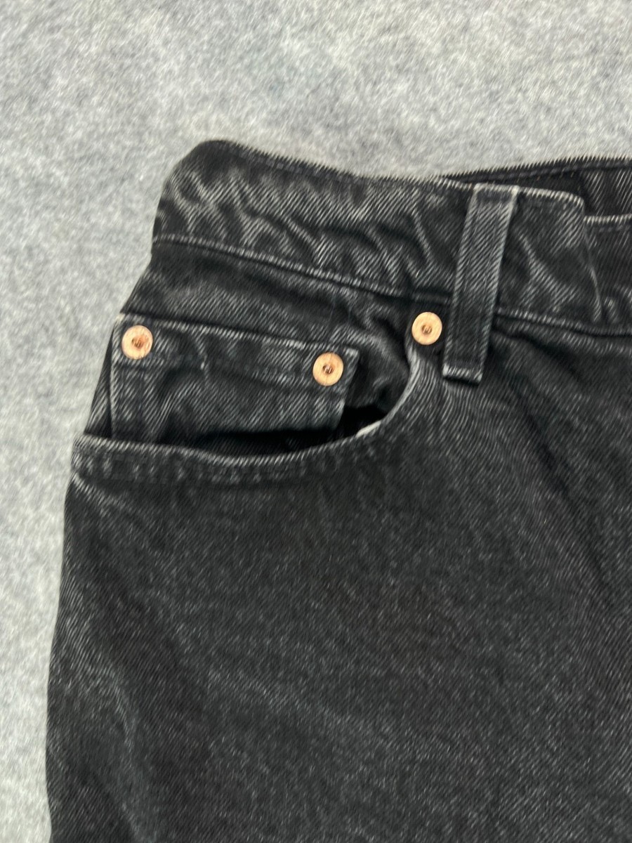 Vintage 90s Levis 551 Jeans Womens 12 Black Jeans Relax Taper Hi Rise 30x30 1992 View 3