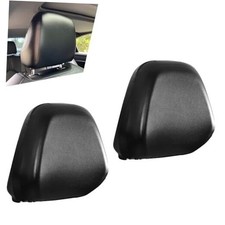 2 PCS Cars Headrest Covers, Full Wrap-around Non-marking Fit 2 PCS S Black
