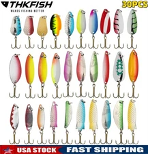 USA Lot 30 pcs Kinds of Fish Fishing Lures Crankbaits Hooks Minnow Baits Tackle