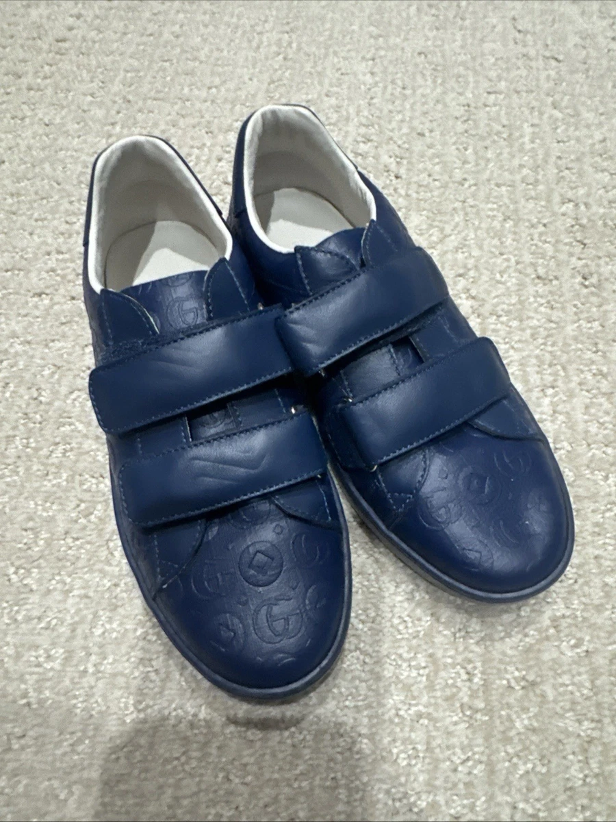 Uzufuri さん専用Gucci キッズレザースニーカー ネイビー⭐︎20cm Gucci Casual Unisex Kids' Shoes for sale | eBay