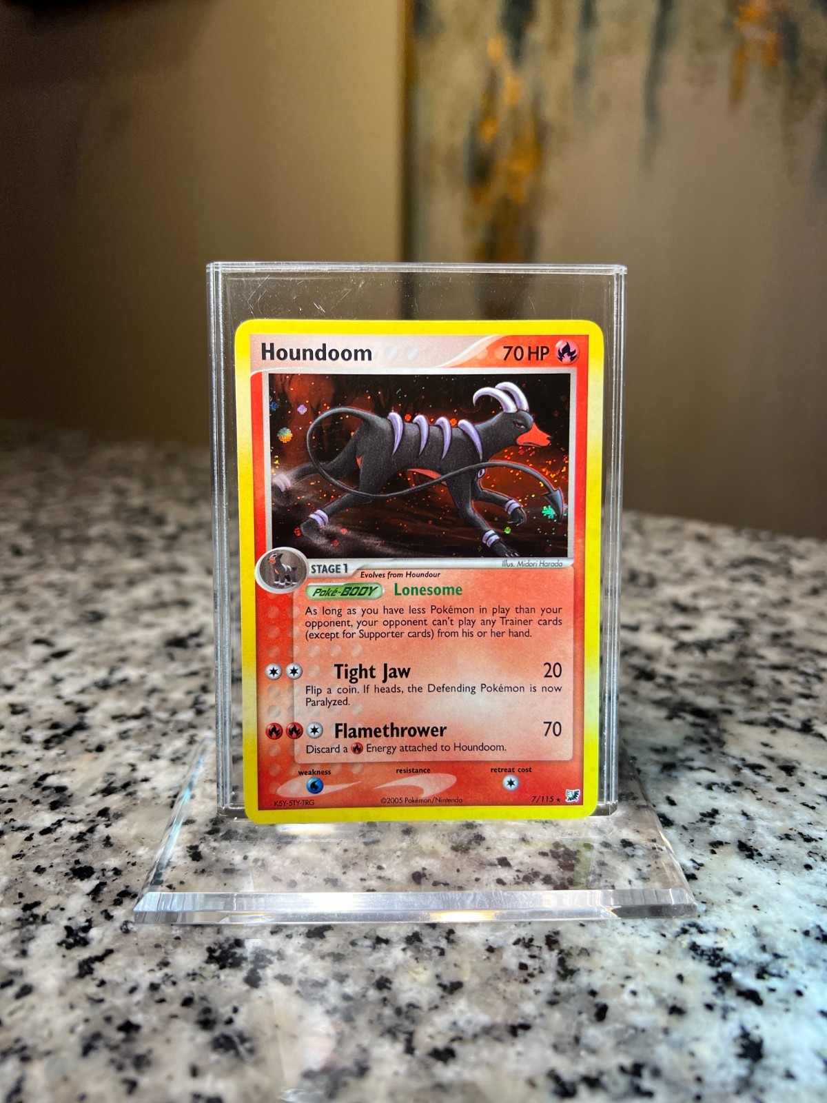 Houndoom #7/115 UF EX Unseen Forces | Pokémon Card English | NM SWIRL!