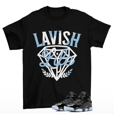 Lavish Sneaker Shirt to Match Jordan 6 Rings Black Ice 322992-011