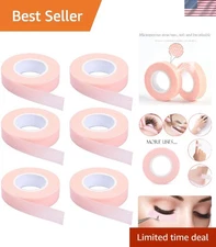 Micropore Adhesive Eyelash Tape - 6 Rolls, 9m Each, Perfect for Extensions