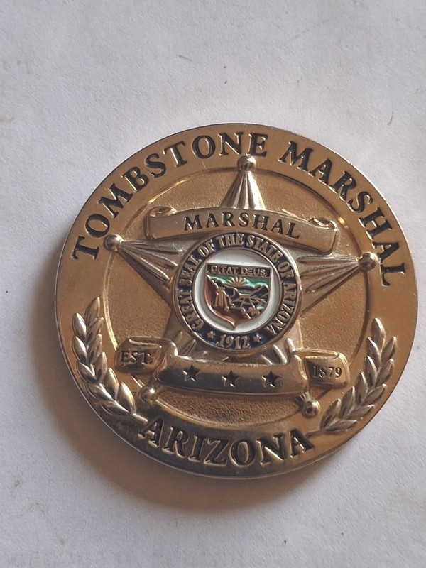 Rare Tombstone Marshal Arizona Challenge Coin Too Tough To Die