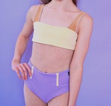 JD Dance Designs Bondi Lavender Pale Yellow 2 Pc Dance Set Youth Extra Large YXL