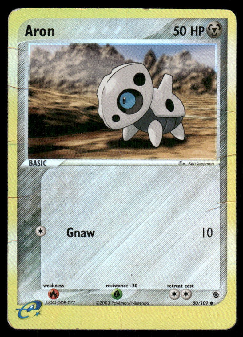 2003 Pokemon Aron Common Ruby & Sapphire 50/109 Reverse Holo DMG