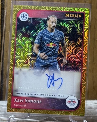 Xavi Simons /50 Autograph Gold Mojo Auto AU-XS - 2024-25 TOPPS Merlin UCC