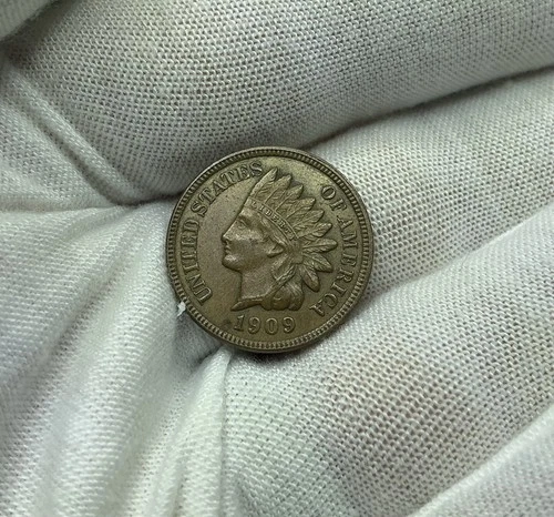 1909 Indian Head Cent Almost Uncirculated AU Coin L368