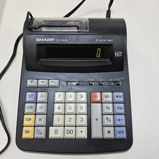 Sharp EL-1192BL 2-Color Printing 12 Digit Desktop Electronic Calculator   TESTED