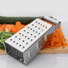 4 Sided Blades Food Grater Stainless Steel Vegetable & Cheese Garlic Grater UK